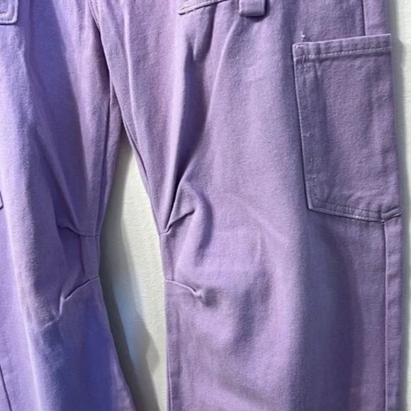 NEW Urban Outfitters Lioness Miami Vice Cargo Lilac Purple Denim Pants Jeans L 8 - Picture 7 of 16